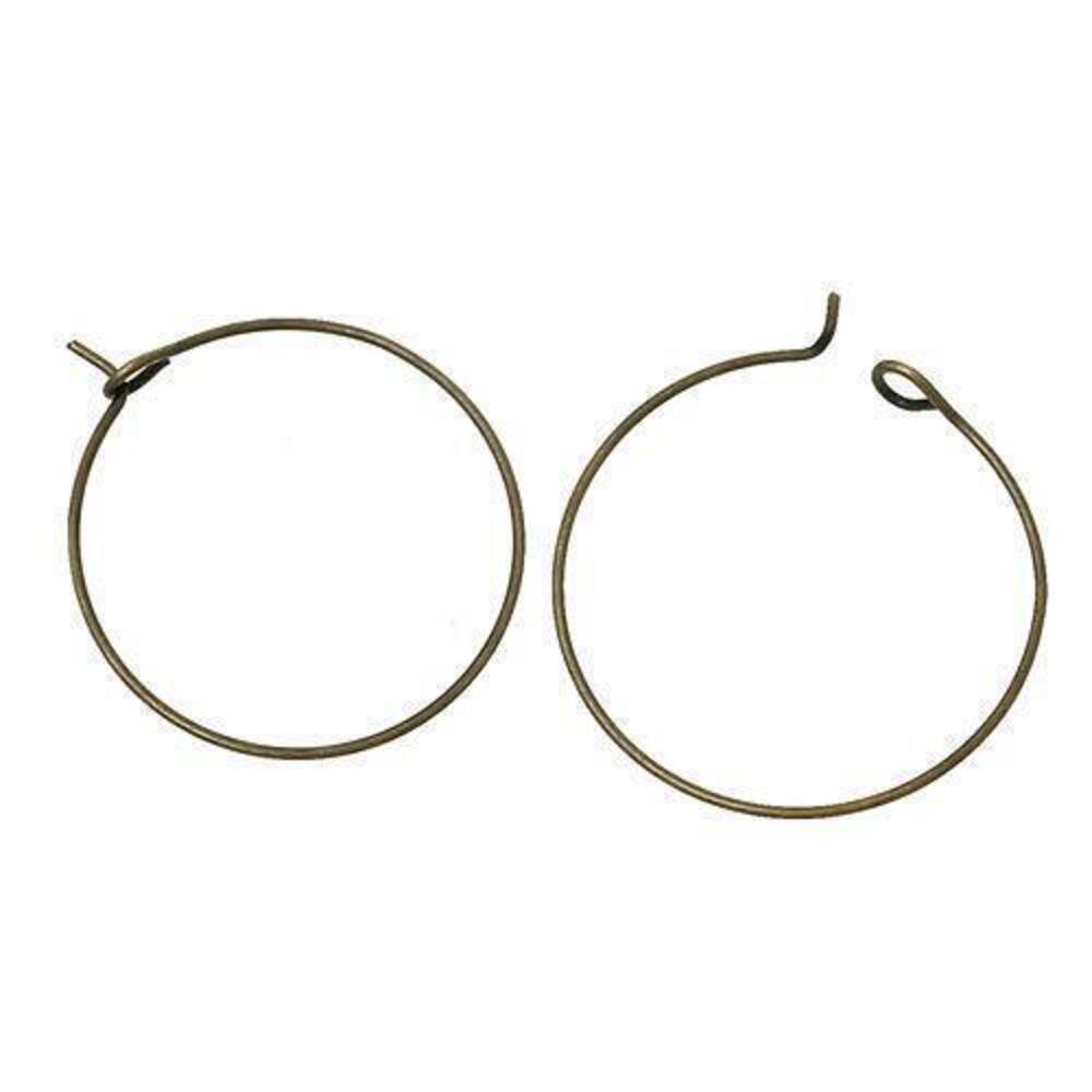 2375 Copper Wine Glass Charm Hoops Circle Ring Charms Pendants by